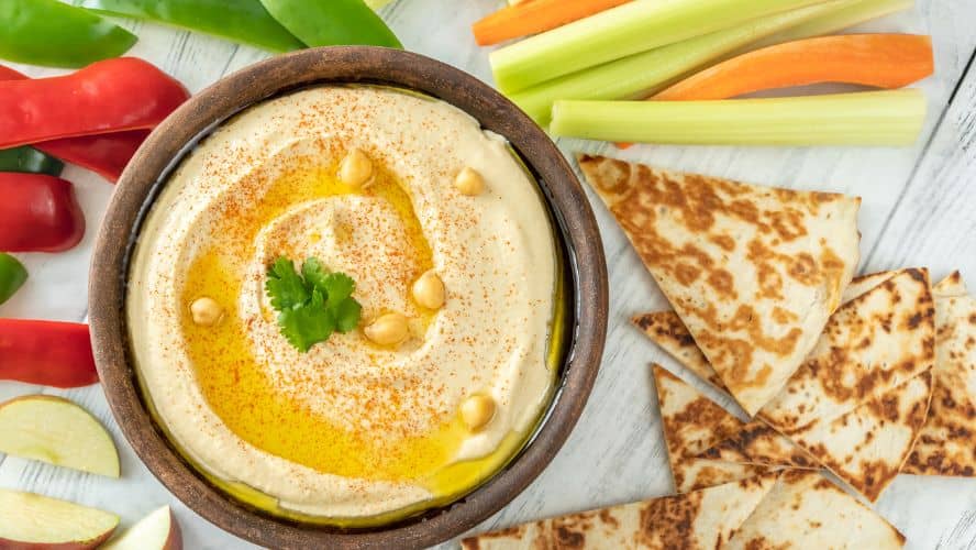 Mediterranean Layered Hummus Dip - Step-by-Step Process